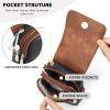 imageBOSTANTEN Small Crossbody Bags for Women Trendy Leather Phone Wallet Purses Handbags Adjustable Guitar StrapD06black With Brown