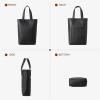 imageBOSTANTEN Small Crossbody Purse for Women Mini Tote Bag Top Handle Shoulder Bag Compact Handbags with Adjustable StrapAblack