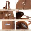 imageBOSTANTEN Small Crossbody Purse for Women Mini Tote Bag Top Handle Shoulder Bag Compact Handbags with Adjustable StrapAbrown