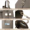 imageBOSTANTEN Small Crossbody Purse for Women Mini Tote Bag Top Handle Shoulder Bag Compact Handbags with Adjustable StrapAgrey