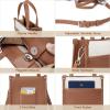 imageBOSTANTEN Small Crossbody Purse for Women Mini Tote Bag Top Handle Shoulder Bag Compact Handbags with Adjustable StrapB01beige With Brown