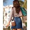 imageBOSTANTEN Small Crossbody Purse for Women Mini Tote Bag Top Handle Shoulder Bag Compact Handbags with Adjustable StrapB01beige With Brown