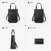 imageBOSTANTEN Small Crossbody Purse for Women Mini Tote Bag Top Handle Shoulder Bag Compact Handbags with Adjustable StrapB02black