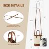 imageBOSTANTEN Small Crossbody Purse for Women Mini Tote Bag Top Handle Shoulder Bag Compact Handbags with Adjustable StrapBbeige With Brown