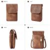 imageBOSTANTEN Vegan Leather Small Crossbody Bags for Women Designer Cell Phone Bag Wallet Purses Adjustable StrapA01retro Brown