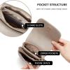 imageBOSTANTEN Vegan Leather Small Crossbody Bags for Women Designer Cell Phone Bag Wallet Purses Adjustable StrapA03retro Grey