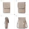 imageBOSTANTEN Vegan Leather Small Crossbody Bags for Women Designer Cell Phone Bag Wallet Purses Adjustable StrapA03retro Grey