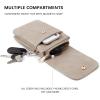imageBOSTANTEN Vegan Leather Small Crossbody Bags for Women Designer Cell Phone Bag Wallet Purses Adjustable StrapA03retro Grey