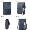 imageBOSTANTEN Vegan Leather Small Crossbody Bags for Women Designer Cell Phone Bag Wallet Purses Adjustable StrapA04navy Blue