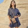 imageBOSTANTEN Vegan Leather Small Crossbody Bags for Women Designer Cell Phone Bag Wallet Purses Adjustable StrapA07camel Brown