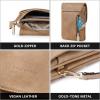 imageBOSTANTEN Vegan Leather Small Crossbody Bags for Women Designer Cell Phone Bag Wallet Purses Adjustable StrapA07camel Brown