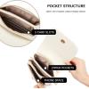 imageBOSTANTEN Vegan Leather Small Crossbody Bags for Women Designer Cell Phone Bag Wallet Purses Adjustable StrapB01pebble Beigewhite