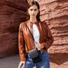 imageBOSTANTEN Vegan Leather Small Crossbody Bags for Women Designer Cell Phone Bag Wallet Purses Adjustable StrapB02pebble Black