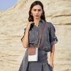 imageBOSTANTEN Vegan Leather Small Crossbody Bags for Women Designer Cell Phone Bag Wallet Purses Adjustable StrapC01white With Brown