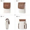 imageBOSTANTEN Vegan Leather Small Crossbody Bags for Women Designer Cell Phone Bag Wallet Purses Adjustable StrapC01white With Brown