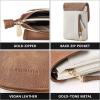 imageBOSTANTEN Vegan Leather Small Crossbody Bags for Women Designer Cell Phone Bag Wallet Purses Adjustable StrapC01white With Brown