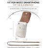 imageBOSTANTEN Vegan Leather Small Crossbody Bags for Women Designer Cell Phone Bag Wallet Purses Adjustable StrapC01white With Brown