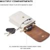 imageBOSTANTEN Vegan Leather Small Crossbody Bags for Women Designer Cell Phone Bag Wallet Purses Adjustable StrapC01white With Brown