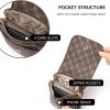 imageBOSTANTEN Vegan Leather Small Crossbody Bags for Women Designer Cell Phone Bag Wallet Purses Adjustable StrapD02coffee With Black