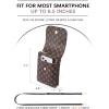imageBOSTANTEN Vegan Leather Small Crossbody Bags for Women Designer Cell Phone Bag Wallet Purses Adjustable StrapD02coffee With Black