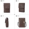 imageBOSTANTEN Vegan Leather Small Crossbody Bags for Women Designer Cell Phone Bag Wallet Purses Adjustable StrapD02coffee With Black