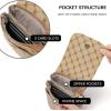 imageBOSTANTEN Vegan Leather Small Crossbody Bags for Women Designer Cell Phone Bag Wallet Purses Adjustable StrapD03apricot With Black