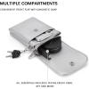 imageBOSTANTEN Vegan Leather Small Crossbody Bags for Women Designer Cell Phone Bag Wallet Purses Adjustable StrapSilver