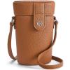 imageBOSTANTEN Small Bucket Bags for Women Crossbody Bag Vegan Leather Shoulder Purse with Card SlotsBrown