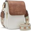 imageBOSTANTEN Small Crossbody Bags for Women Cell Phone Purse Leather Wallet Handbags with Card SlotsA01beige With Brown