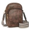 imageBOSTANTEN Small Crossbody Bags for Women Designer Zip Cell Phone Purse Shoulder Handbags Wallet with Card SlotsA03retro Coffee