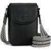 imageBOSTANTEN Small Crossbody Bags for Women Trendy Leather Phone Wallet Purses Handbags Adjustable Guitar StrapA2classic Black