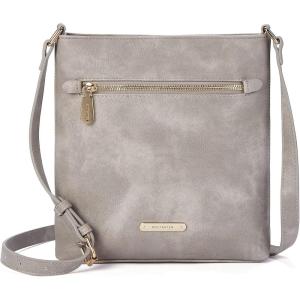 imageBOSTANTEN Crossbody Bags Purses for Women Trendy Soft Leather Shoulder Handbags with Adjustable Strap Zipper PocketB07grey