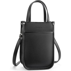 imageBOSTANTEN Small Crossbody Purse for Women Mini Tote Bag Top Handle Shoulder Bag Compact Handbags with Adjustable StrapB02black