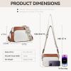 imageBOSTANTEN Crossbody Bags for Women Vegan Leather Purses Quilted Shoulder Handbags with Adjustable Shoulder StrapA01beigebrown