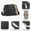 imageBOSTANTEN Crossbody Bags for Women Vegan Leather Purses Quilted Shoulder Handbags with Adjustable Shoulder StrapA01black