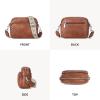 imageBOSTANTEN Crossbody Bags for Women Vegan Leather Purses Quilted Shoulder Handbags with Adjustable Shoulder StrapA01brown