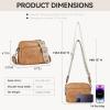 imageBOSTANTEN Crossbody Bags for Women Vegan Leather Purses Quilted Shoulder Handbags with Adjustable Shoulder StrapA01camel