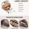 imageBOSTANTEN Crossbody Bags for Women Vegan Leather Purses Quilted Shoulder Handbags with Adjustable Shoulder StrapA01camel