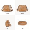 imageBOSTANTEN Crossbody Bags for Women Vegan Leather Purses Quilted Shoulder Handbags with Adjustable Shoulder StrapA01camel