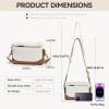 imageBOSTANTEN Crossbody Bags for Women Vegan Leather Purses Quilted Shoulder Handbags with Adjustable Shoulder StrapB01beigebrown
