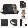 imageBOSTANTEN Crossbody Bags for Women Vegan Leather Purses Quilted Shoulder Handbags with Adjustable Shoulder StrapB01black