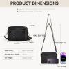 imageBOSTANTEN Crossbody Bags for Women Vegan Leather Purses Quilted Shoulder Handbags with Adjustable Shoulder StrapB01black