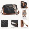 imageBOSTANTEN Crossbody Bags for Women Vegan Leather Purses Quilted Shoulder Handbags with Adjustable Shoulder StrapB01blackbrown