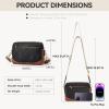 imageBOSTANTEN Crossbody Bags for Women Vegan Leather Purses Quilted Shoulder Handbags with Adjustable Shoulder StrapB01blackbrown