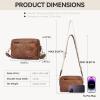 imageBOSTANTEN Crossbody Bags for Women Vegan Leather Purses Quilted Shoulder Handbags with Adjustable Shoulder StrapB01brown