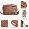 imageBOSTANTEN Crossbody Bags for Women Vegan Leather Purses Quilted Shoulder Handbags with Adjustable Shoulder StrapB01brown