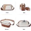 imageBOSTANTEN Crossbody Bags for Women Vegan Leather Purses Quilted Shoulder Handbags with Adjustable Shoulder StrapZ02beige With Brown
