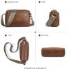 imageBOSTANTEN Crossbody Bags for Women Vegan Leather Purses Quilted Shoulder Handbags with Adjustable Shoulder StrapZ02brown