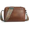 imageBOSTANTEN Crossbody Bags for Women Vegan Leather Purses Quilted Shoulder Handbags with Adjustable Shoulder StrapZ02brown