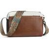 imageBOSTANTEN Crossbody Bags for Women Vegan Leather Purses Quilted Shoulder Handbags with Adjustable Shoulder StrapZbeige With Brown